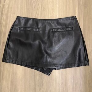Black Leather Mini Skirt